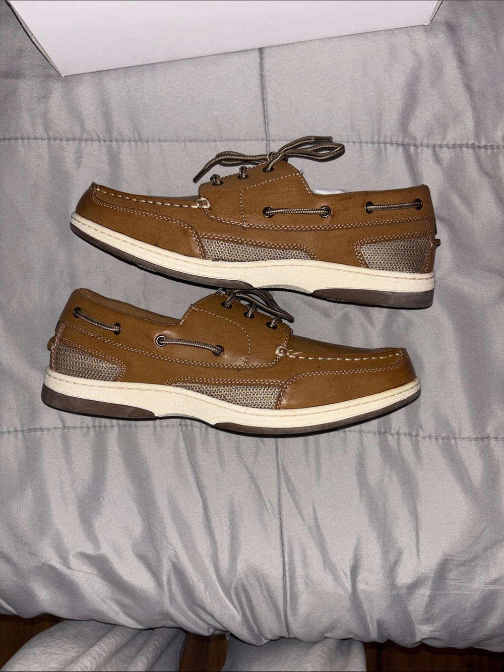 Sonoma Brown Lace-Up Men's Boat Shoes with Mesh Panels